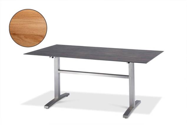 Island Table de jardin acier inoxydable 220x100 cm