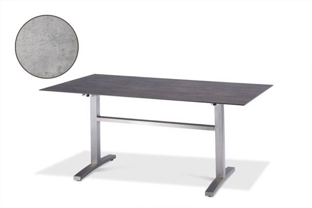 Island Table de jardin acier inoxydable 260x100 cm