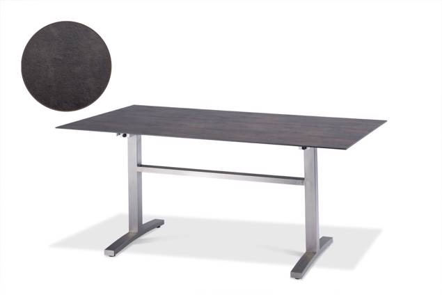 Island Table de jardin acier inoxydable 200x100 cm