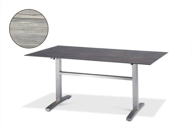 Island Gartentisch Edelstahl 120x80 cm