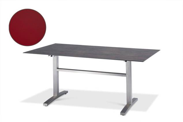Island Table de jardin acier inoxydable 140x80 cm