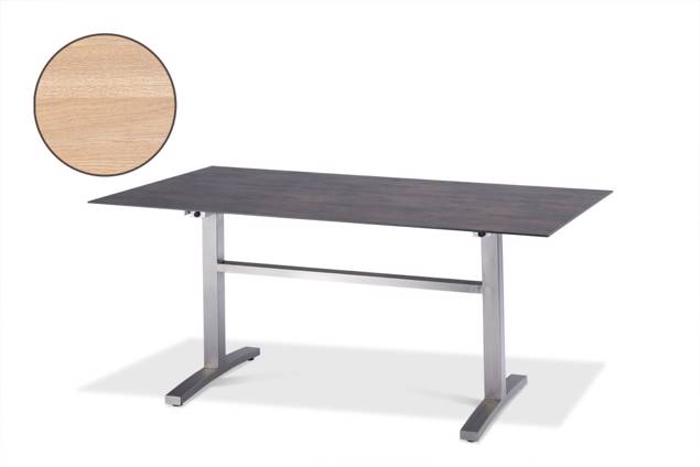 Island Table de jardin acier inoxydable 160x90 cm