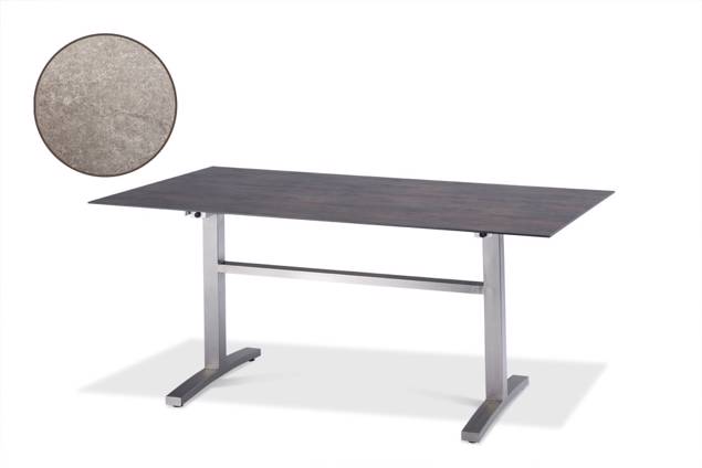Island Table de jardin acier inoxydable 180x80 cm