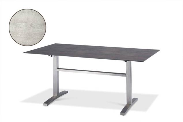 Island Table de jardin acier inoxydable 180x90 cm