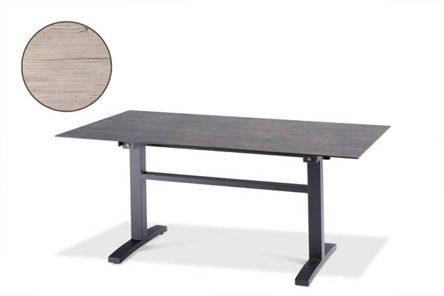 Island Gartentisch Aluminium, mit Rollen 180x90 cm