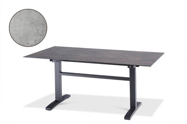 Island Gartentisch Aluminium, mit Rollen 180x90 cm