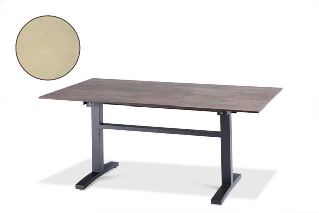 Island Gartentisch Aluminium, mit Rollen 200x100 cm