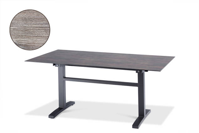Island Table de jardin aluminium 120x80 cm