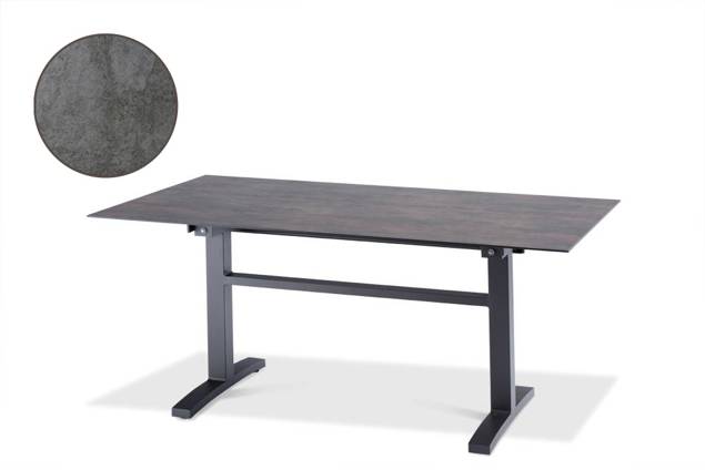 Island Gartentisch Aluminium, mit Rollen 120x70 cm