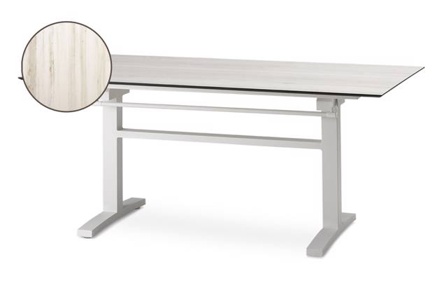 Island Table de jardin aluminium 160x90 cm
