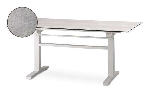 Island Table de jardin aluminium 160x90 cm