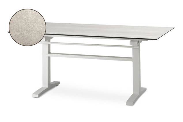 Island Gartentisch Aluminium, mit Rollen 120x70 cm
