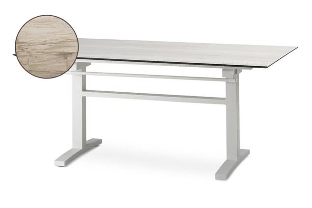Island Gartentisch Aluminium, mit Rollen 130x80 cm