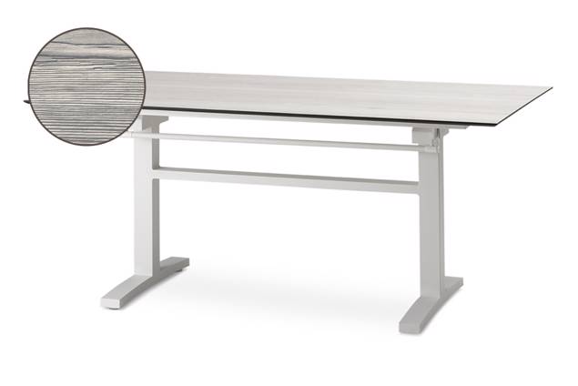 Island Table de jardin aluminium 120x80 cm