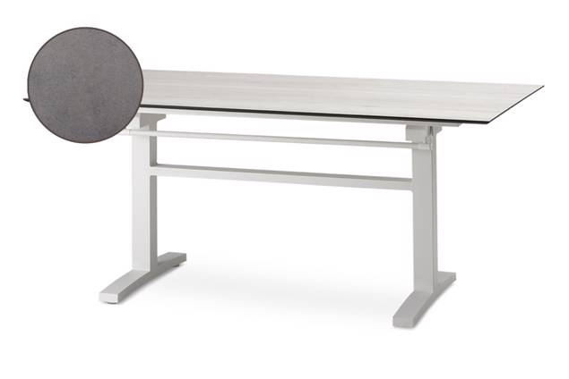 Island Table de jardin aluminium 130x80 cm