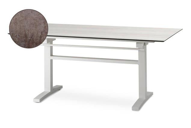 Island Table de jardin aluminium 120x80 cm