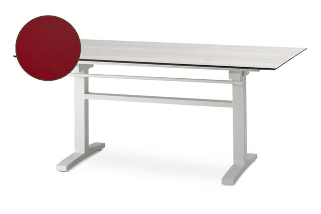 Island Gartentisch Aluminium 140x80 cm