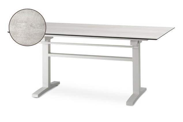 Island Gartentisch Aluminium, mit Rollen 200x100 cm