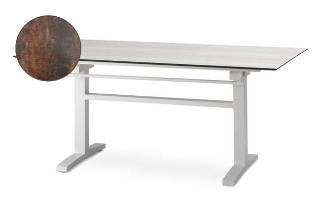Island Table de jardin aluminium 160x90 cm