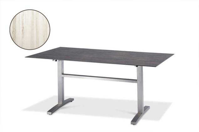 Island Table de jardin acier inoxydable 120x70 cm