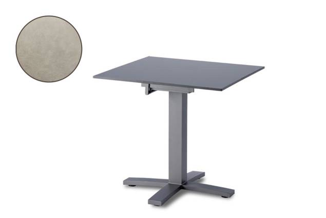 Island Gartentisch Aluminium 80x80 cm