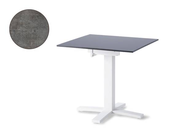 Island Gartentisch Aluminium 80x80 cm