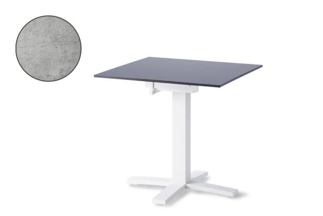 Island Gartentisch Aluminium 80x80 cm