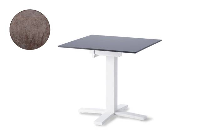 Island Gartentisch Aluminium 80x80 cm