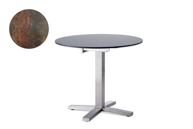 Island Gartentisch Edelstahl Ø 100 cm