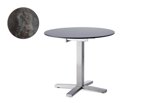 Island Gartentisch Edelstahl Ø 80 cm