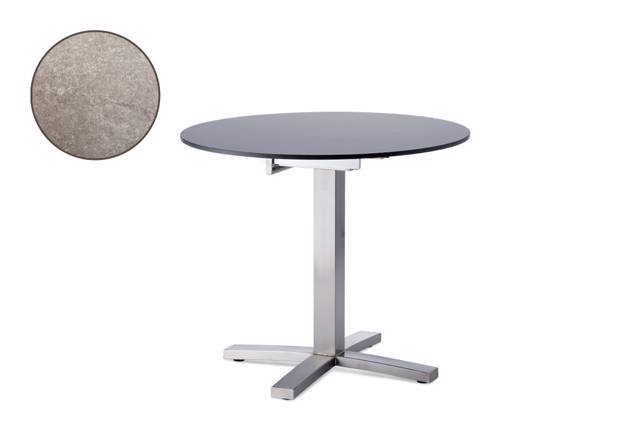 Island Table de jardin acier inoxydable Ø 100 cm