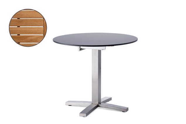 Island Table de jardin acier inoxydable Ø 100 cm