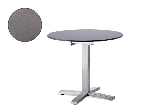 Island Table de jardin acier inoxydable 90x90 cm