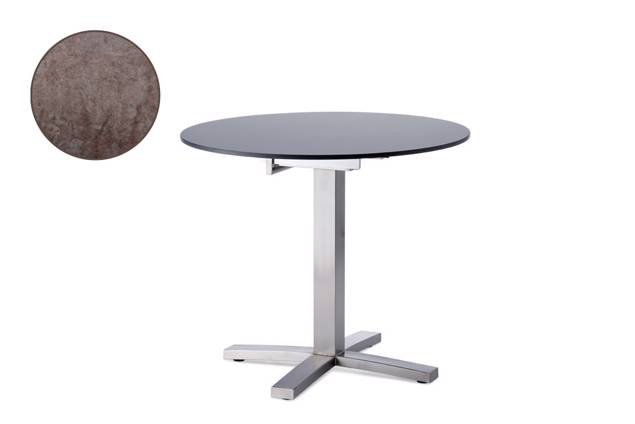 Island Table de jardin acier inoxydable Ø 90 cm