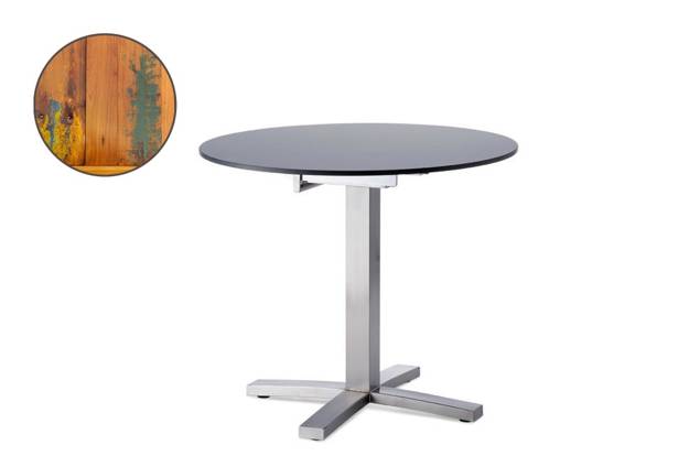 Island Gartentisch Edelstahl 90x90 cm