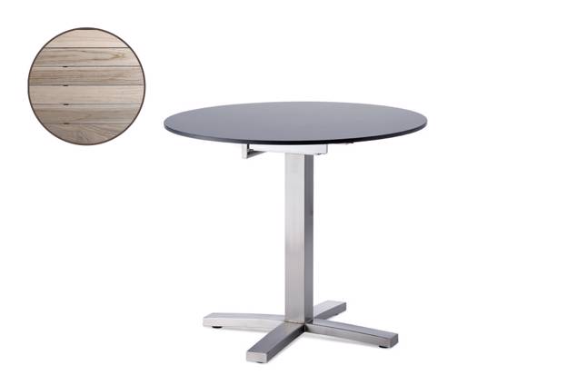 Island Table de jardin acier inoxydable 100x100 cm