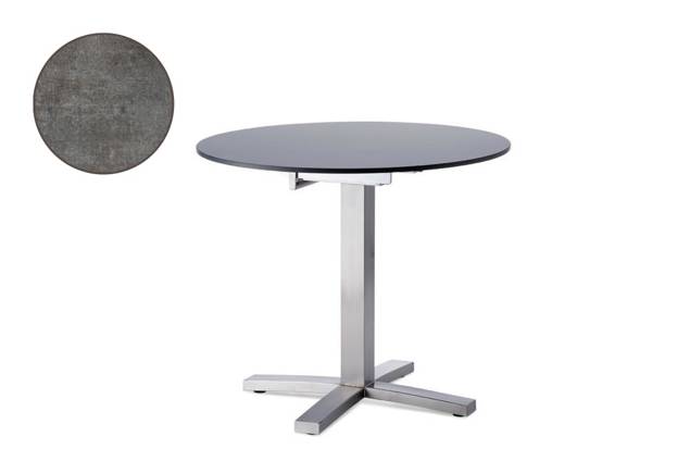 Island Gartentisch Edelstahl 80x80 cm