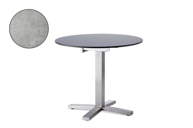 Island Table de jardin acier inoxydable 80x80 cm
