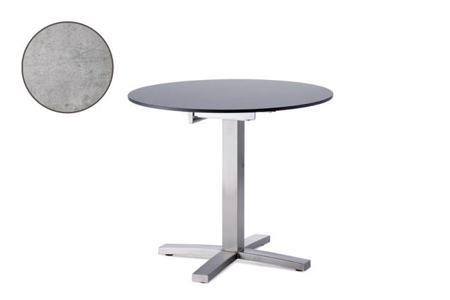 Island Table de jardin acier inoxydable 90x90 cm