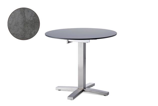 Island Table de jardin acier inoxydable 90x90 cm