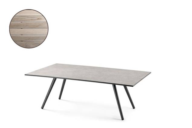 Kapstadt Table de salon aluminium 120x70 cm