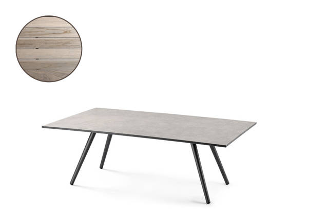 Kapstadt Table de salon aluminium 120x70 cm
