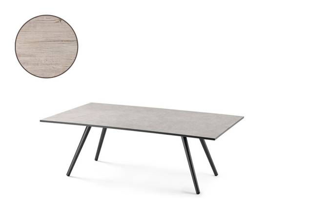 Kapstadt Table de salon aluminium 130x80 cm
