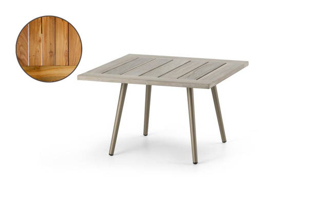 Kapstadt Table de salon aluminium 70x70 cm