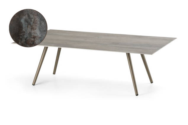 Kapstadt Table de salon aluminium 130x80 cm