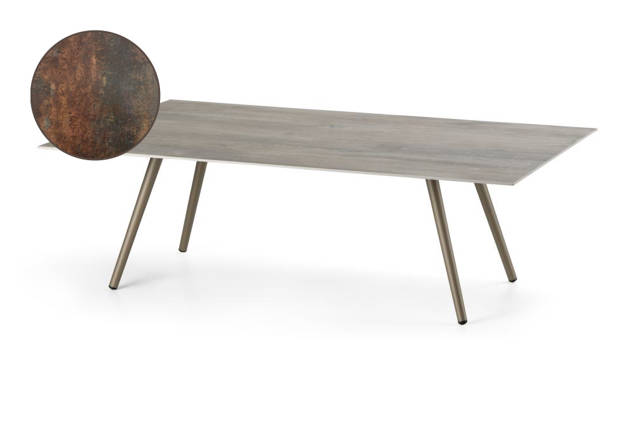 Kapstadt Table de salon aluminium 120x70 cm
