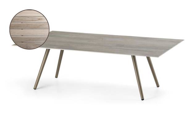 Kapstadt Table de salon aluminium 120x80 cm