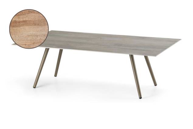 Kapstadt Loungetisch Aluminium 120x80 cm