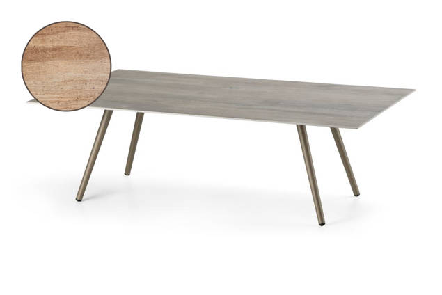 Kapstadt Table de salon aluminium 120x80 cm