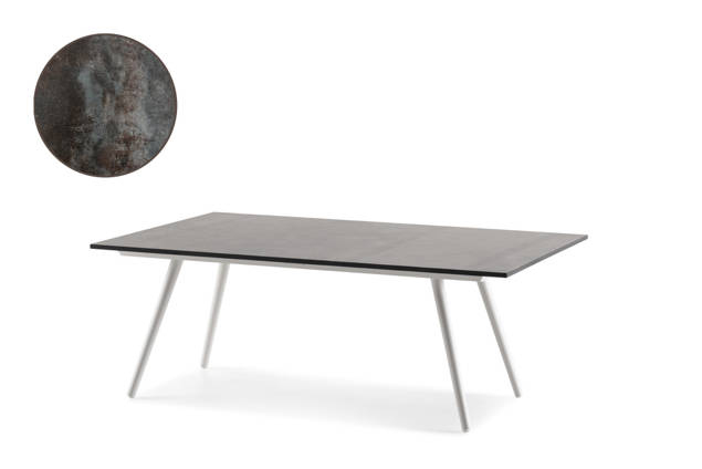 Kapstadt Table de salon aluminium 120x70 cm